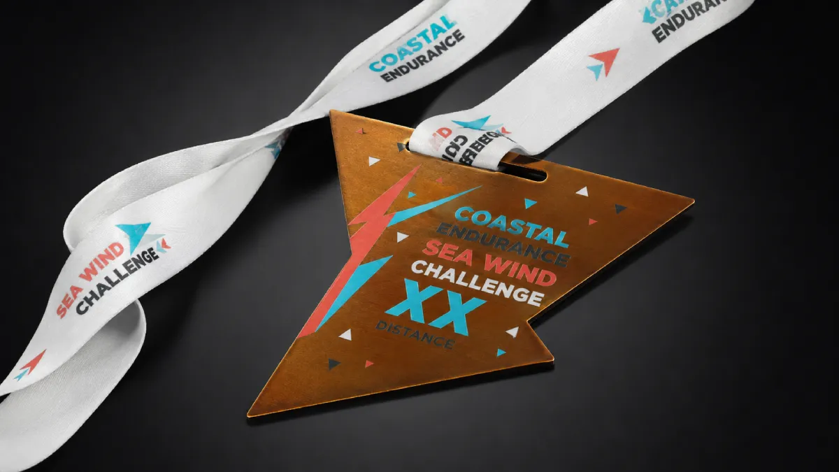 Medale-braz-XX-challenge-M0003-2 Bronzefarbene Medaillen für Endurance-Wettkämpfe mit Band
