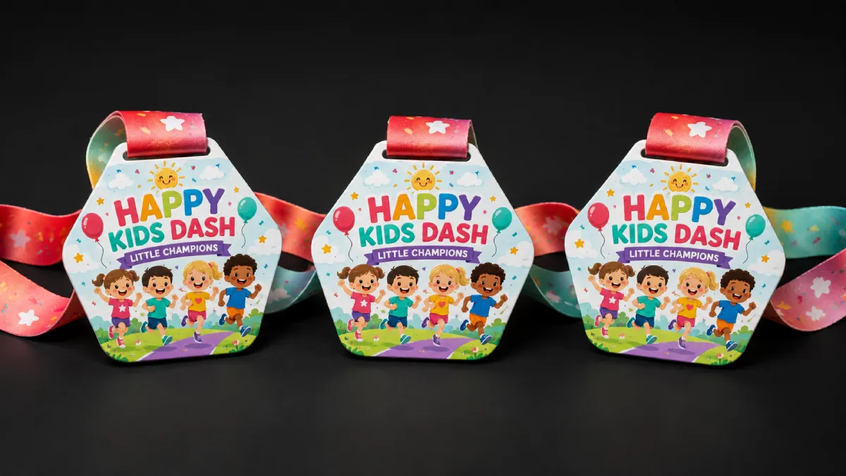 Children’s Running Medals with Colorful Ribbon