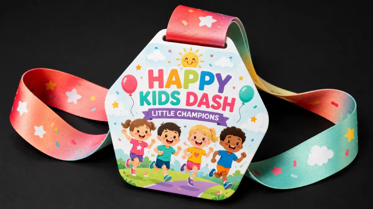 Children’s Running Medals with Colorful Ribbon