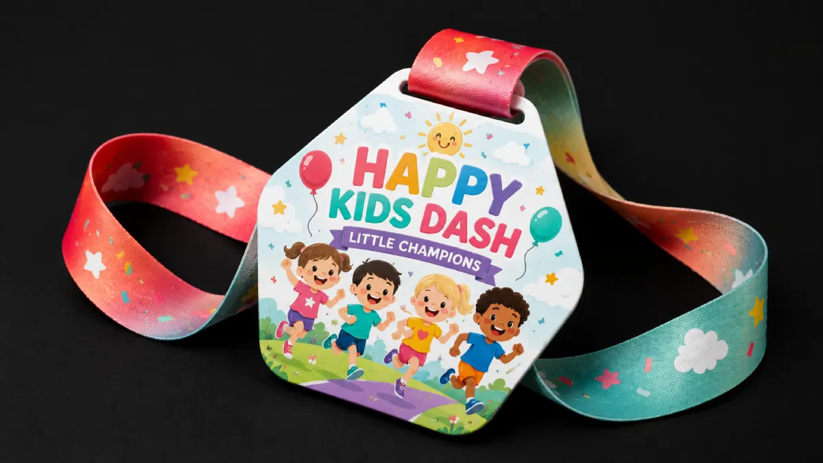Children’s Running Medals with Colorful Ribbon