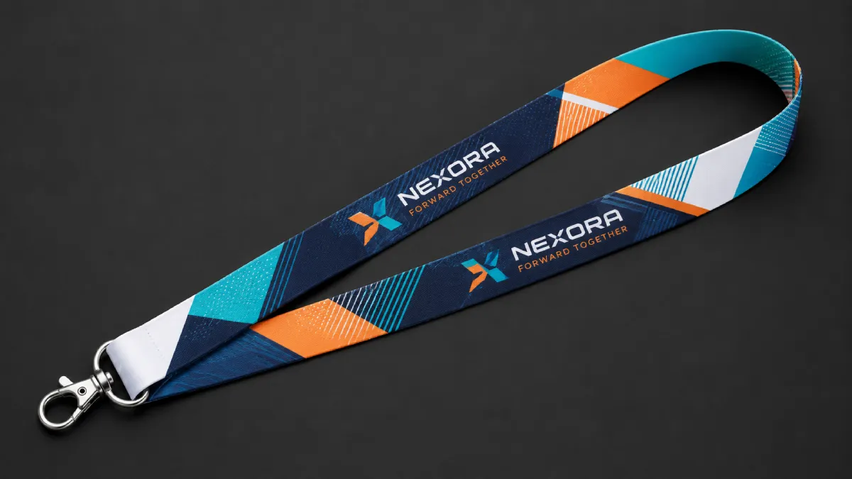 Werbe-Lanyard 25 mm mit Metallkarabiner
